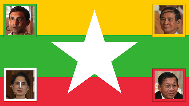 The Flag of Myanmar